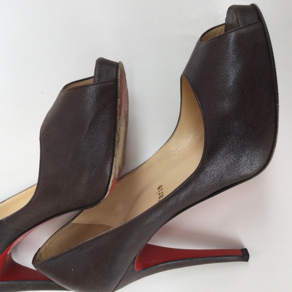 Christian Louboutin High Heels Luxury Size 39 Peep Toe Formal Office Party - Picture 11 of 16